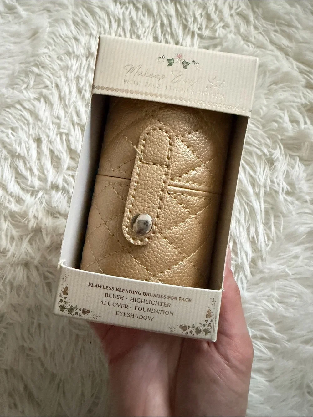 Quilted Gold Travel Brush Set (5 pc)